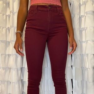 Burgundy Hollister Jeans